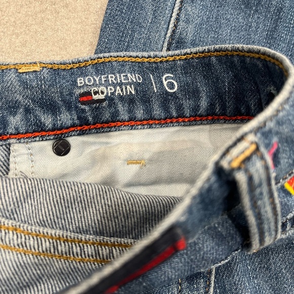 [US6/Inseam26]VTG Tommy Hilfigure Letter Embroidered Boyfriend Copain Jeans - Picture 6 of 10